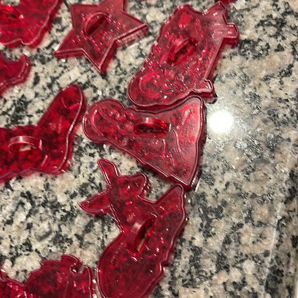 One Gallon Glass Jar filled with 41pc Red Cookie Cutter Designs - Picture 5 of 15